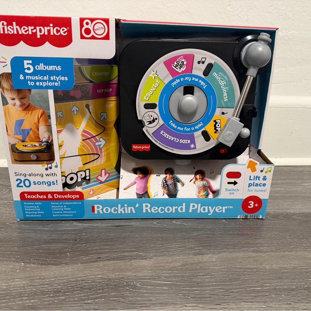 Fisher-Price Rockin' Record Player - Blue and Black